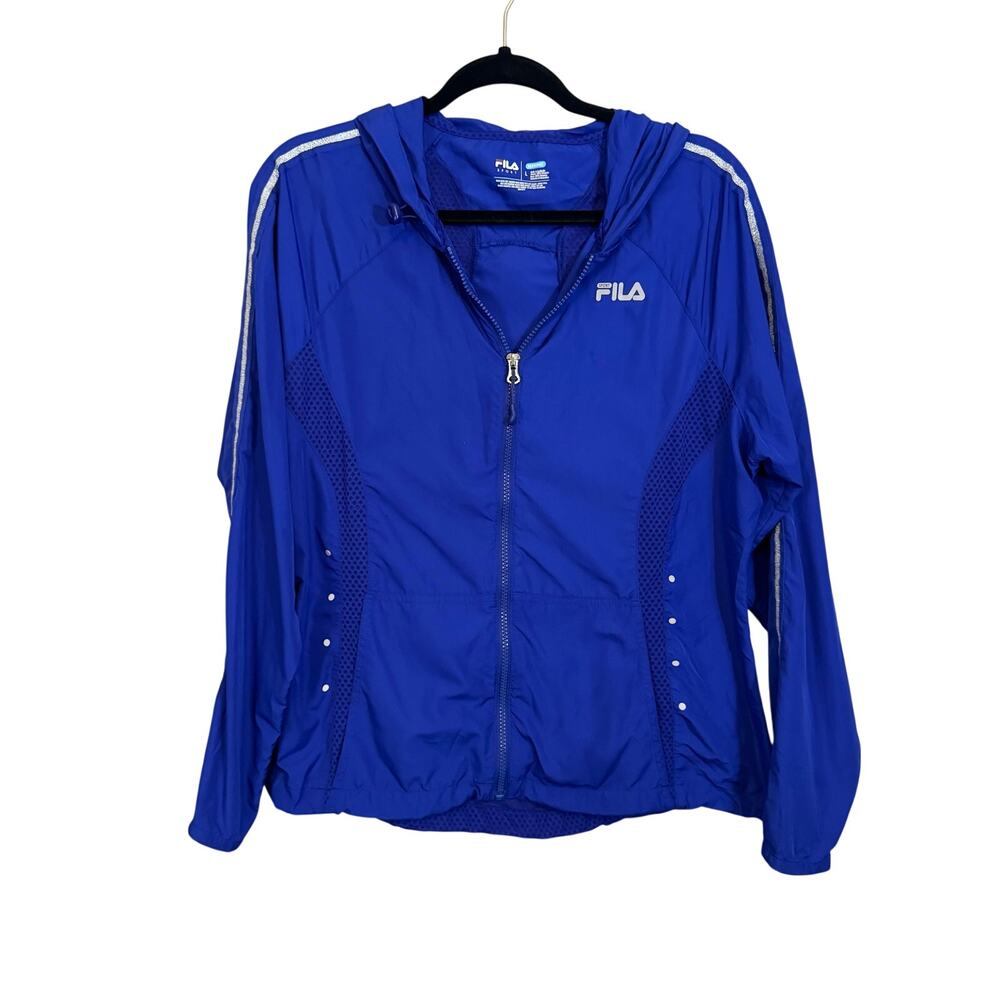 Fila Sport Windbreaker Jacket Blue Large